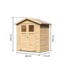 Dřevěný domek KARIBU DAHME 1 (42558) natur LG1700