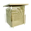 Dřevěný domek KARIBU ASKOLA 4 + přístavek 240 cm (92070) tm. Šedý LG1719