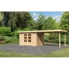 Dřevěný domek KARIBU ASKOLA 4 + přístavek 280 cm (77733) natur LG1770
