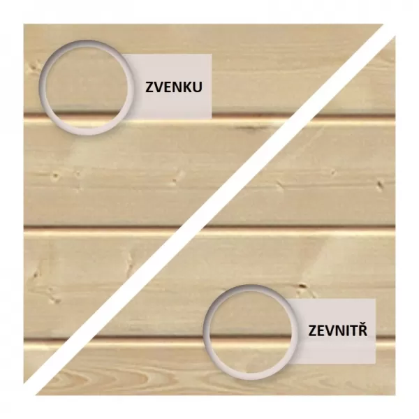 Dřevěný domek KARIBU ASKOLA 4 + přístavek 280 cm (77733) natur LG1770