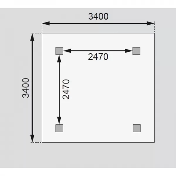 Zahradní altán KARIBU SEVILLA 68819 vč. černého střešního šindele LG1940