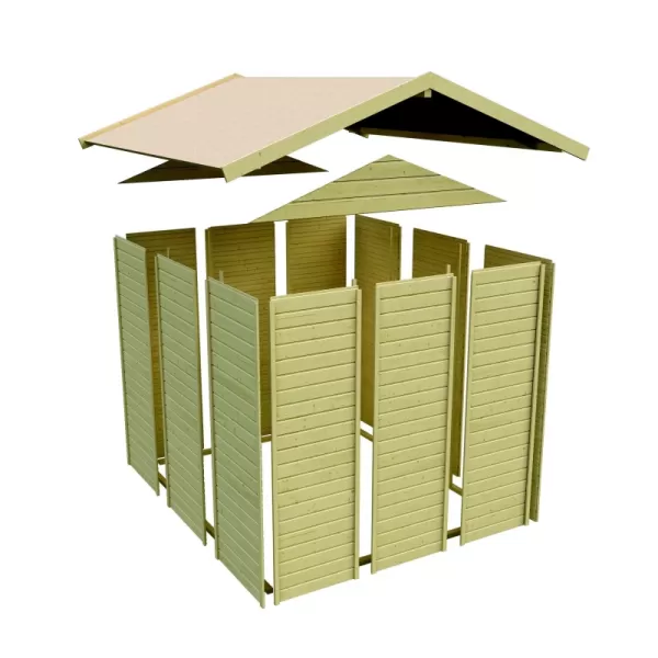 Dřevěný domek KARIBU DALIN 1 (45281) natur LG1702