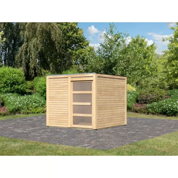 Dřevěný domek KARIBU QUBIC 1 (79845) natur LG2192