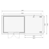 Dřevěný domek KARIBU ASKOLA 4 + přístavek 240 cm (73247) natur LG1709