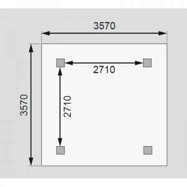 Zahradní altán KARIBU CORDOBA 68820 vč. černého střešního šindele LG1938