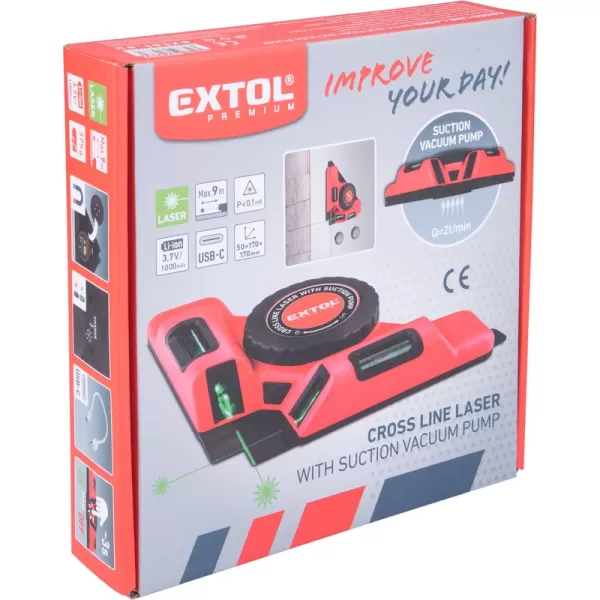 Laser zelený-úhelník 90° Extol Premium 8823303