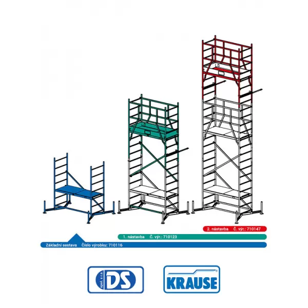 Pojízdné lešení ClimTec, druhá nástavba