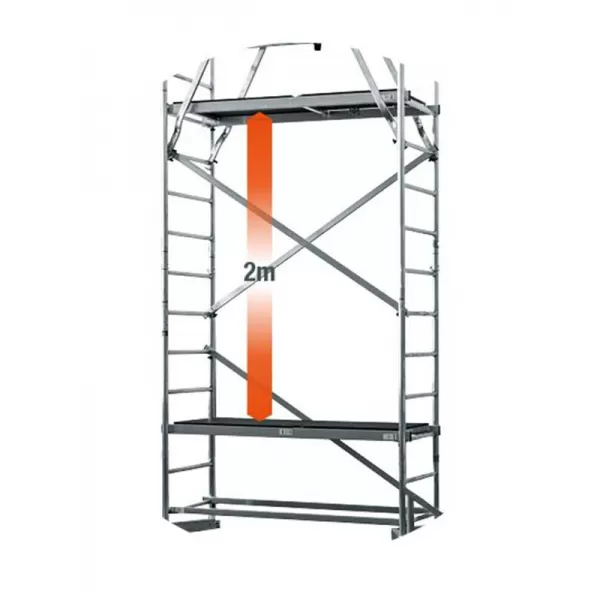 Pojízdné lešení ClimTec, druhá nástavba