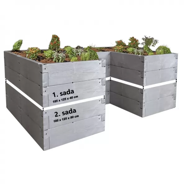 Vyvýšený záhon JUWEL TIMBER ERGOLINE 185 x 125 x 40 cm LG2078