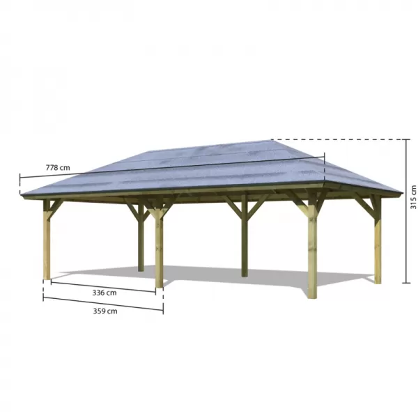 Carport KARIBU KIRN 3 68846 LG2492