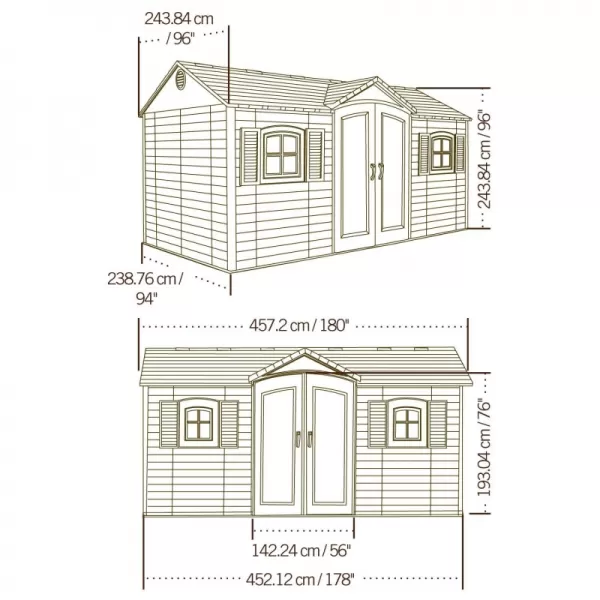 Plastový domek LIFETIME 6446 GARTEN VILLA LG1079