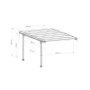 Carport TRIGANO JARDIN MISTRAL WALL LG2461
