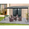 Hliníková pergola LANITPLAST WALL 53 antracit + bronz PC LG2128