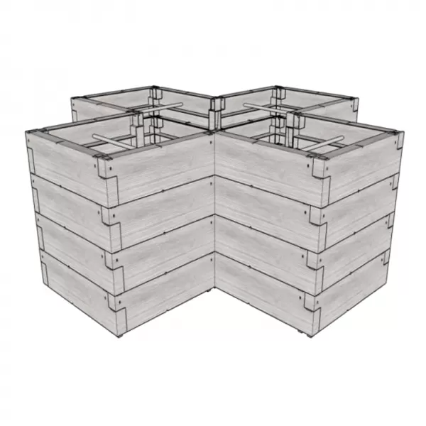 Vyvýšený záhon JUWEL TIMBER ERGOLINE 185 x 125 x 40 cm LG2078