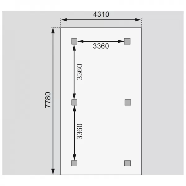 Carport KARIBU KIRN 3 68846 LG2492