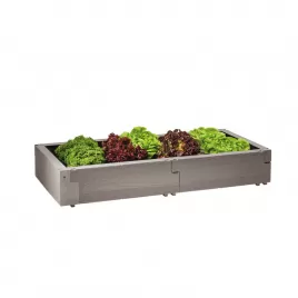 Vyvýšený záhon z plastu 60x130x20 cm JUWEL TIMBER jedno patro LG1691