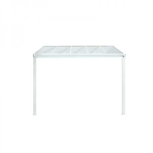 Hliníková pergola LANITPLAST WALL 33 bílá + opál PC LG2119