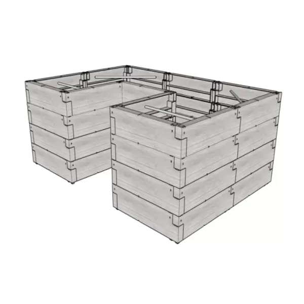 Vyvýšený záhon JUWEL TIMBER ERGOLINE 185 x 125 x 40 cm LG2078