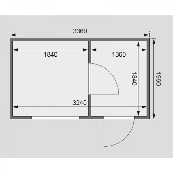 Finská sauna KARIBU SKROLLAN 1 (86287) s předsíní LG1928