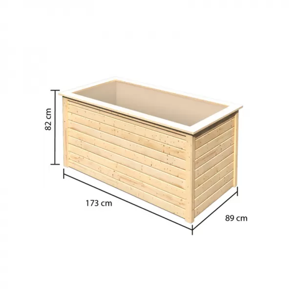 Vyvýšený záhon KARIBU HOCHBEET 192 (64567) natur