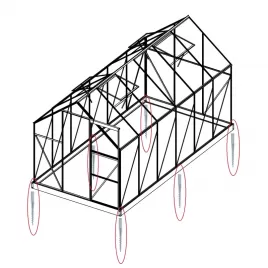 Sada 4 zemní vruty (modely 6x4, 6x6, 2500, 3800)