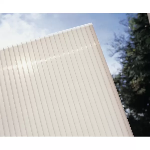 Hliníková pergola LANITPLAST WALL 33 bílá + opál PC LG2119