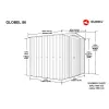 Domek GLOBEL 86 ZELENÝ se střešním oknem LG2503