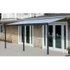 Hliníková pergola LANITPLAST WALL 43 antracit + opál PC LG2124