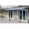 Hliníková pergola LANITPLAST WALL 53 antracit + opál PC LG2130