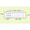 Skleník VITAVIA URANUS 11500 čiré sklo 3 mm stříbrný LG1038