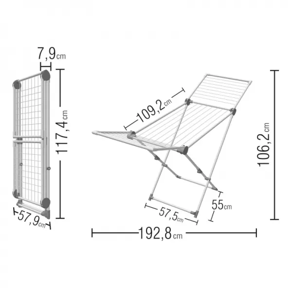 Sušák na prádlo JUWEL SUPERDRY MAXI LANIT PLAST LG2266