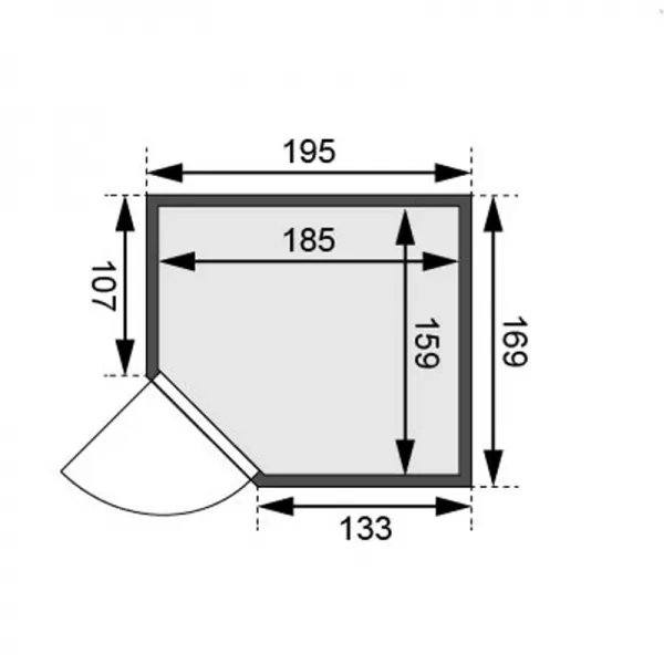 Finská sauna KARIBU ELEA (6170) LG2498