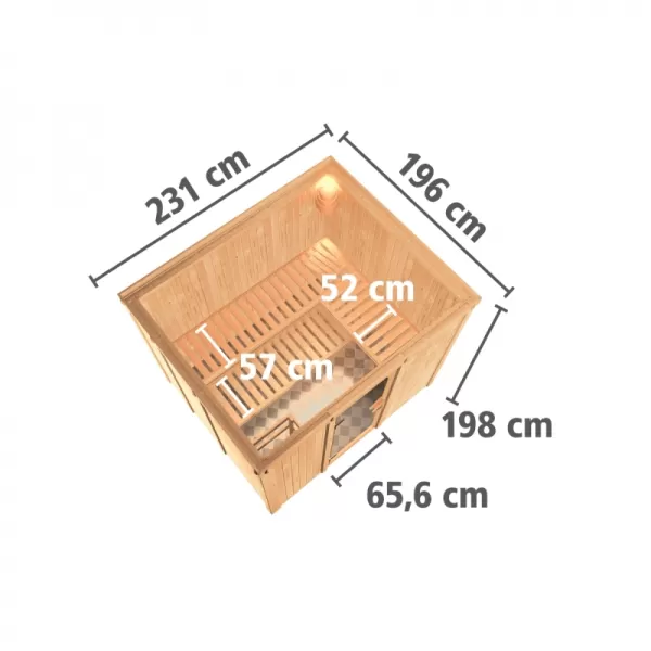 Finská sauna KARIBU GOBIN (59652) LG2494