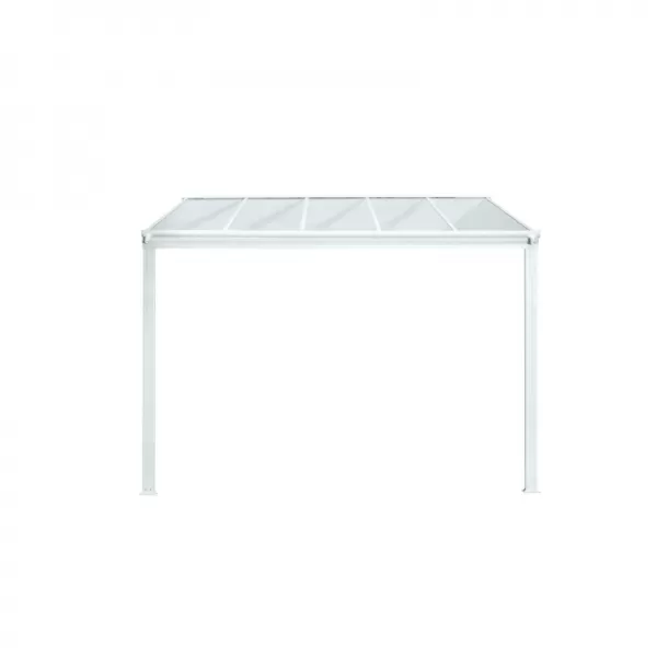 Hliníková pergola LANITPLAST WALL 33 bílá + bronz PC LG2121