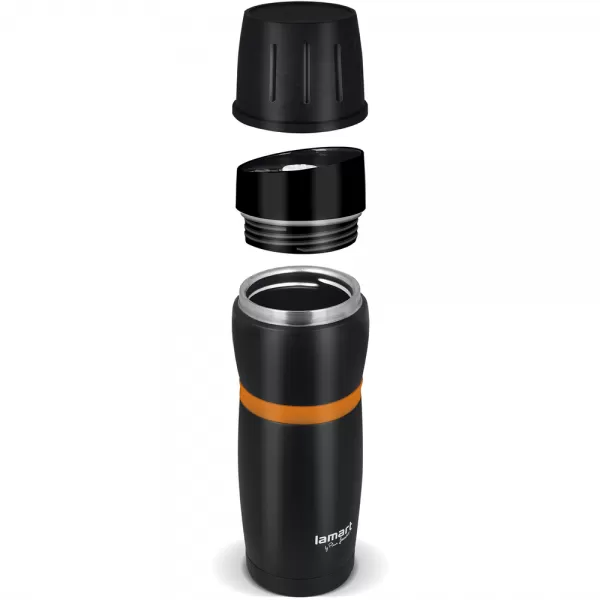 Termoska černo/oranžová Cup LAMART LT4054