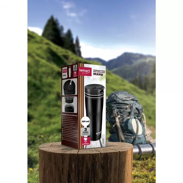 Termohrnek černo/bilá Manq LAMART LT4049
