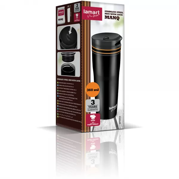 Termohrnek černo/oranžová Manq LAMART LT4051