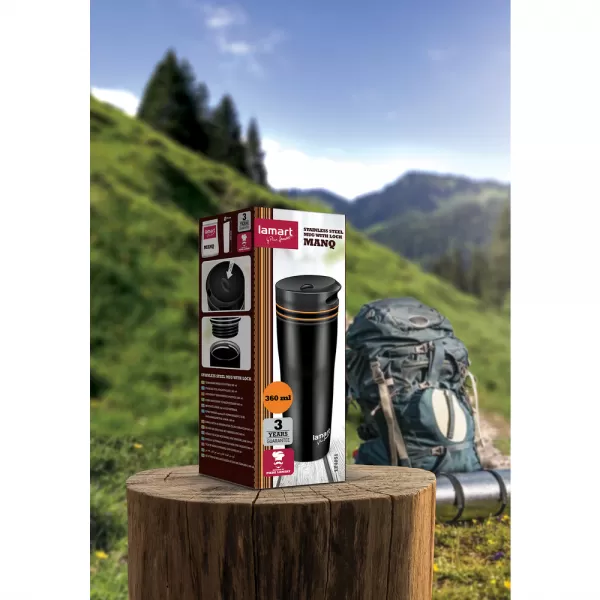 Termohrnek černo/oranžová Manq LAMART LT4051