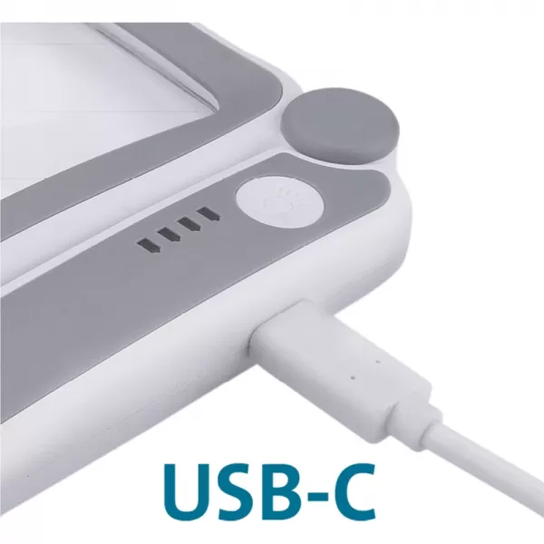 Skládací lupa se světlem, 4× zvětšení, USB nabíjení Extol Light 43164