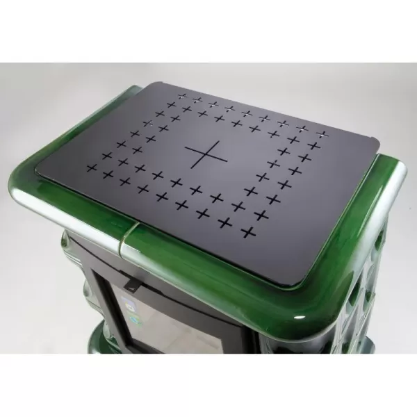 Kachlová kamna černá, zelená kachlový top Haas+Sohn MANTA