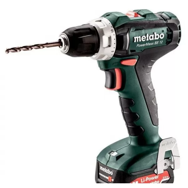 Aku vrtací šroubovák Metabo 12V 2x2Ah Li-Ion PowerMaxx BS 12