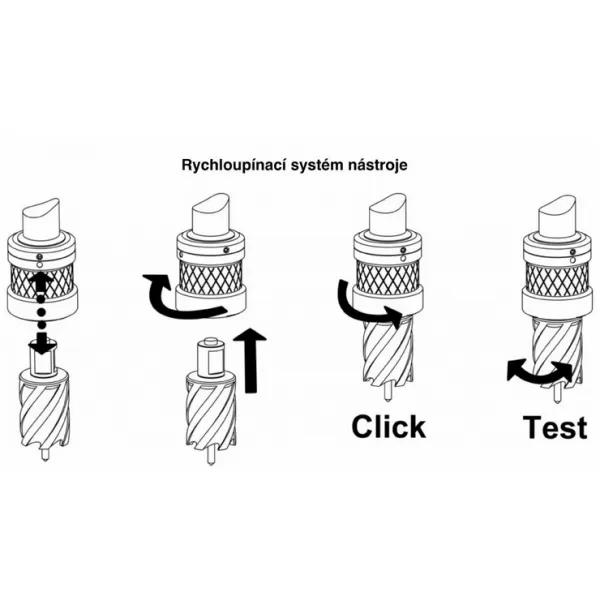 Rychloupínací pouzdro MK2 pro vrtáky s upínáním Weldon 19 mm N.KO Machines DJXK_50_MT2