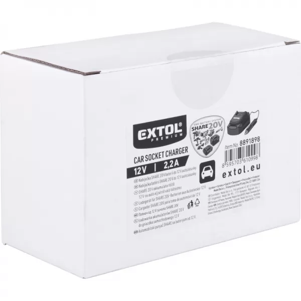 Nabíječka SHARE20V 12V, 2,2A Extol Energy 8891898