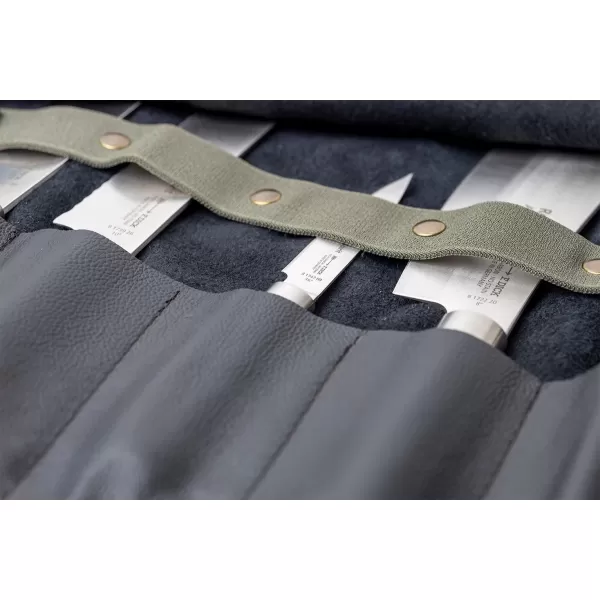 Kožené rolovací pouzdro na nože Feuermeister NAPPA černá