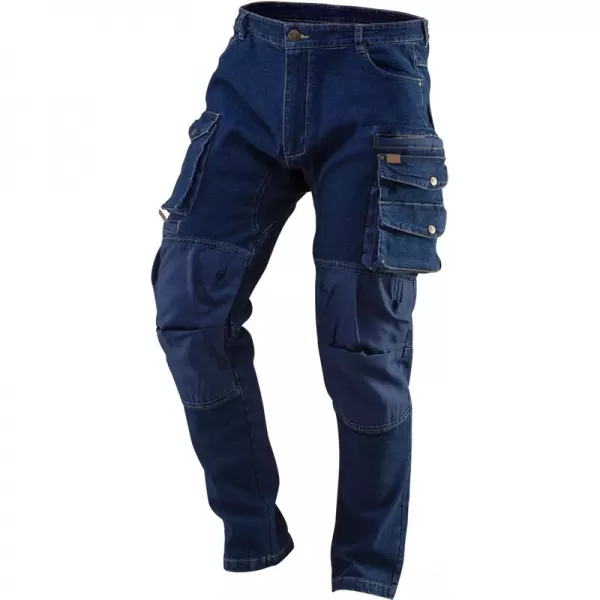 Pracovní kalhoty DENIM, vyztužená kolena, velikost XL NEO tools 81-228-XL