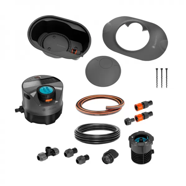 Kompletní sada Pipeline zavlažovací systém AquaPrecise, solární napájení, pro trávníky Gardena 16010-20