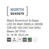 Reflektor Nova Luce NORTH SPIKES BLACK 3 IP 65, 30 W