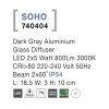 Svítidlo Nova Luce SOHO WALL GREY 2 nástěnné, IP 54, 2x5 W