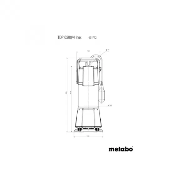 Ponorné tlakové čerpadlo TDP 6200/4 Inox Metabo