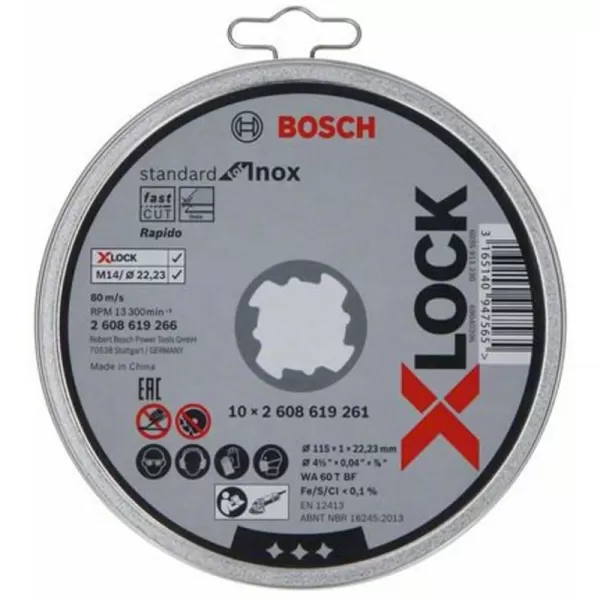 Řezný kotouč na kov Standard for Inox 115mm Bosch X-LOCK 2608619266